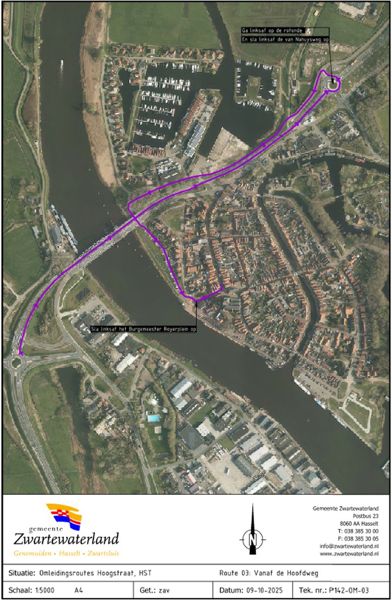 Omleiding vanaf Genemuiden